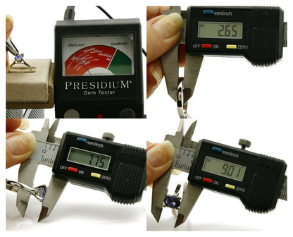 Women's Natural Tanzanite Ring 18k SOLID White Gold 2.5 Approximate TCW