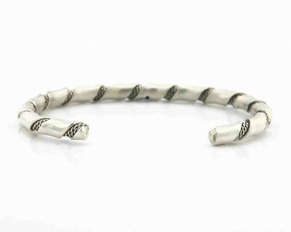 Navajo Bracelet .925 SOLID Silver Handmade Artist Tahe Circa Late 1980's