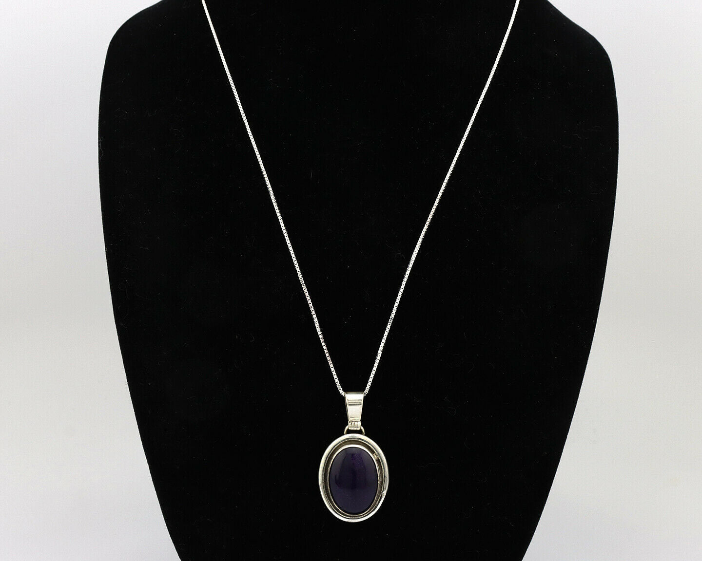 Navajo Necklace .925 Silver Natural Sugilite Apache Manufacturing C.80's