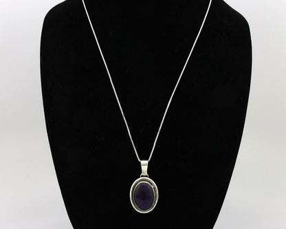 Navajo Necklace .925 Silver Natural Sugilite Apache Manufacturing C.80's