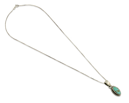 Navajo Necklace .925 Silver Arizona Turquoise Artist Gecko C.1980's