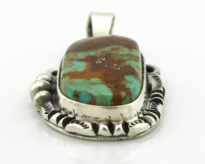 Navajo Necklace 925 Silver Kingman Turquoise Artist Signed Gecko C.80's