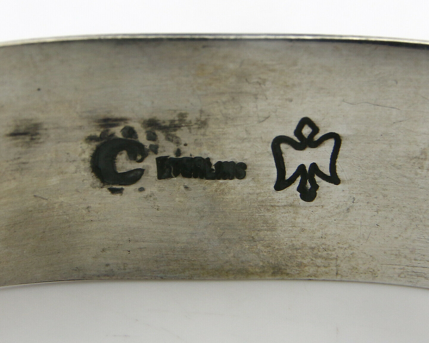 Navajo Bracelet .925 SOLID Silver Handmade Artist Signed C Montoya C. 1980's