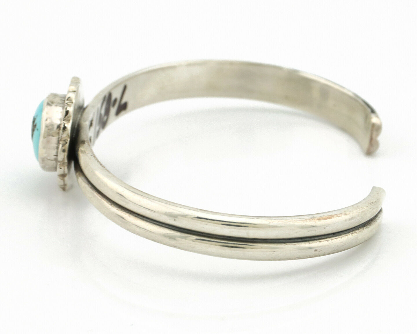 Navajo Bracelet .925 Silver Sleeping Beauty Turquoise Native American C.90's