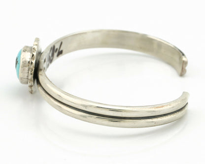 Navajo Bracelet .925 Silver Sleeping Beauty Turquoise Native American C.90's