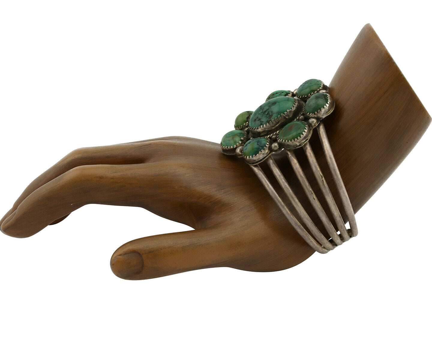 Navajo Bracelet .925 Silver Royston Turquoise Native American Artist C.80's