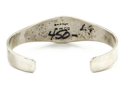 Navajo Bracelet .925 Silver & 14k Solid Gold MM Rogers and CG Cuff C.80's