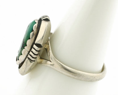 Navajo Ring .925 Silver Kingman Turquoise Handmade Native American Artist C.80's