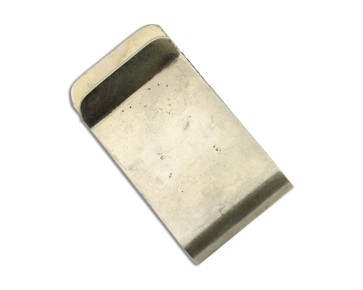 Navajo Money Clip 925 Silver & 999 Nickel Natural Turquoise & Coral Artist C80