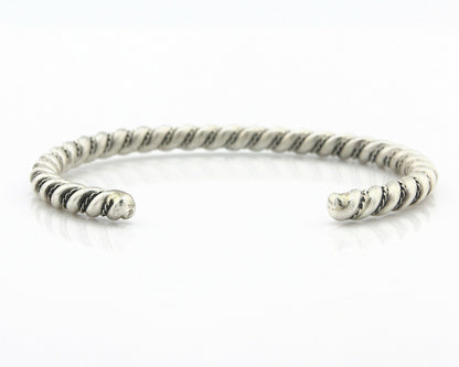 Navajo Bracelet .925 SOLID Silver Handmade Artist Tahe Circa Late 1980's