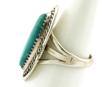 Navajo Ring 925 Silver Turquoise Mountain Artist Signed M Begay C.80's