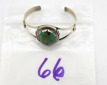 Navajo Bracelet .925 Silver Royston Turquoise Signed Apache Manufacturing C.80's