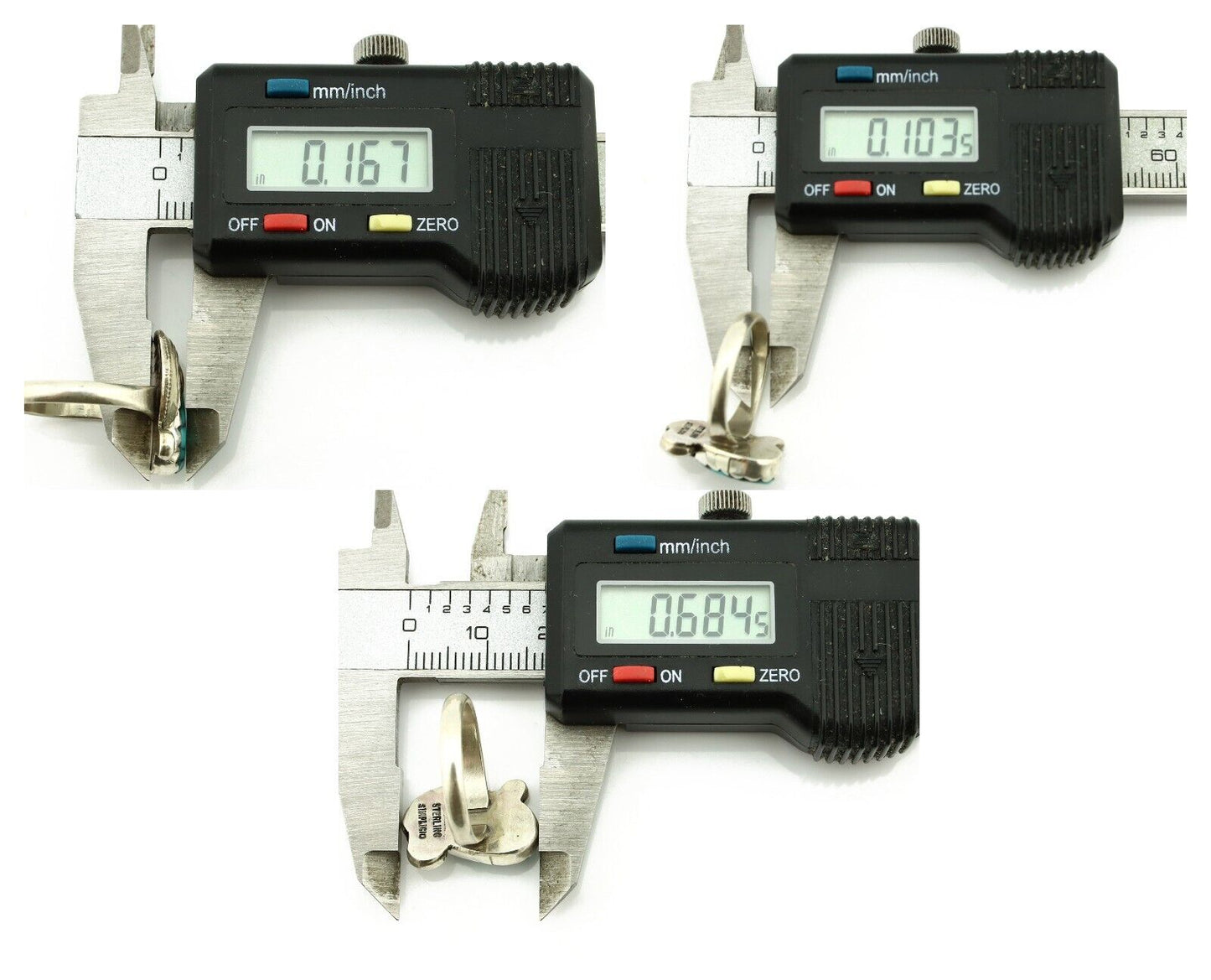 Zuni Ring 925 Silver Spiderweb Turquoise Artist Signed Simplicio C.80's