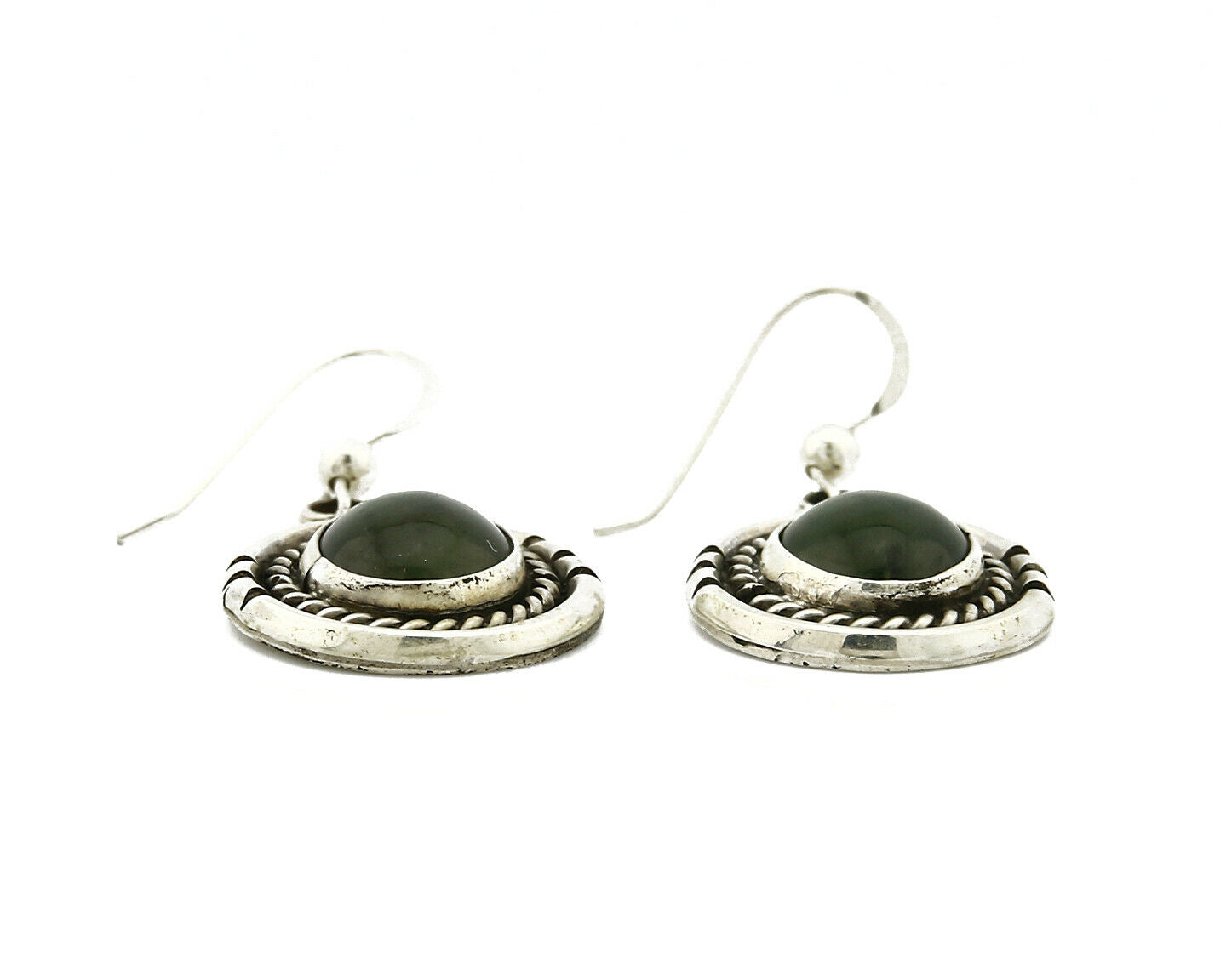 Women's Navajo Handmade Earrings .925 Silver & Agate Dangles