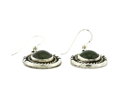 Women's Navajo Handmade Earrings .925 Silver & Agate Dangles
