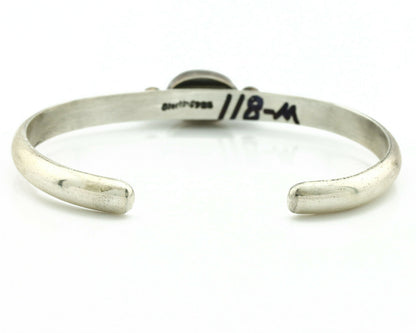 Navajo Bracelet .925 Silver Blue Turquoise Native American Artist C.80's