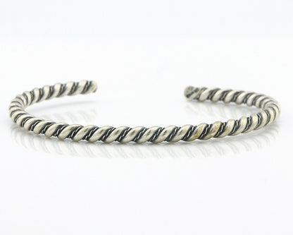 Navajo Bracelet .925 SOLID Silver Handmade Artist Tahe Circa Late 1980's