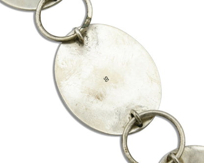 Hopi Concho Belt .925 SOLID Sterling Silver Signed Casey Cuch Overlay C.80's