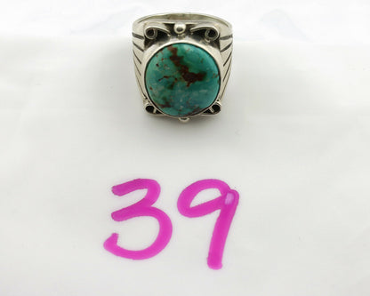 Navajo Ring .925 Silver Royston Turquoise Native American Artist C.80's