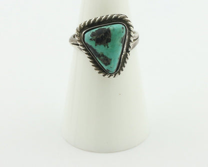 Navajo Handmade Ring .925 Silver Southwest Turquoise Native Artist C.80's