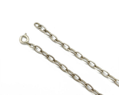 Old Pawn Navajo Signed "D" Natural Mined Blue Diamond Turquoise .925 Necklace