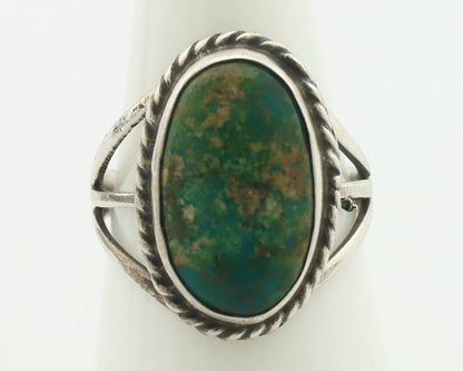 Navajo Handmade Ring .925 Silver Arizona Turquoise Native Artist C.80's