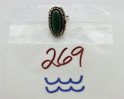 Navajo Ring 925 Silver Natural Malachite Artist Signed William Denetdale C.80's