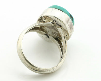 Navajo Ring .925 Silver Blue Turquoise Native American Artist C.80's