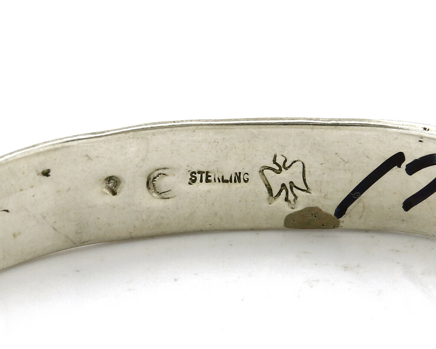 Small Women's Navajo Bracelet .925 Silver Handmade Cuff Signed Montoya C.1980's