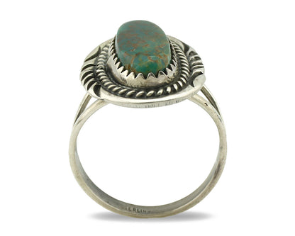Navajo Ring .925 Silver Turquoise Mountain Native American Artist C.1980's