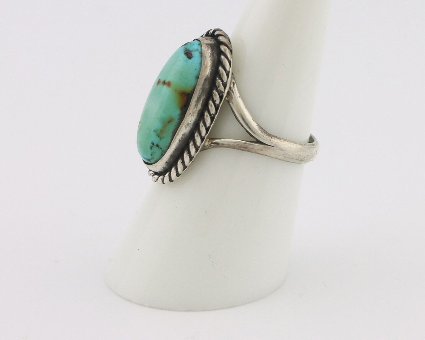 Navajo Handmade Ring 925 Silver Royston Turquoise Native Artist C.80's