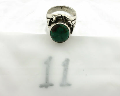 Navajo Ring .925 Silver Handmade Crescent Valley Native Artist C.80's