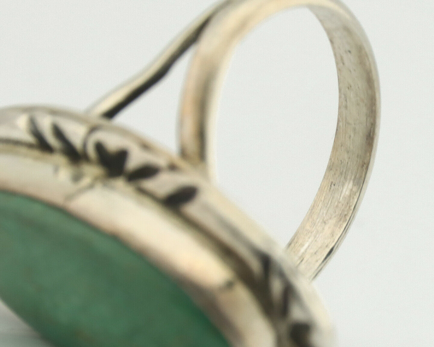 Navajo Ring .925 Silver Natural Turquoise Artist Signed Native American C.80's