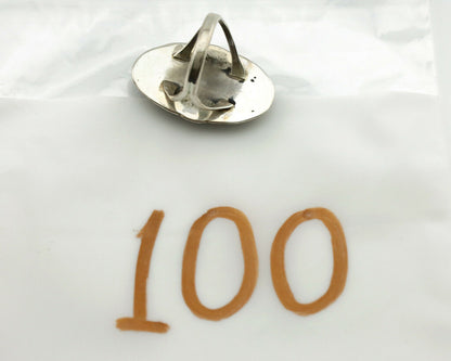 Navajo Ring .925 Silver Kingman Turquoise Native American Artist C.1980's