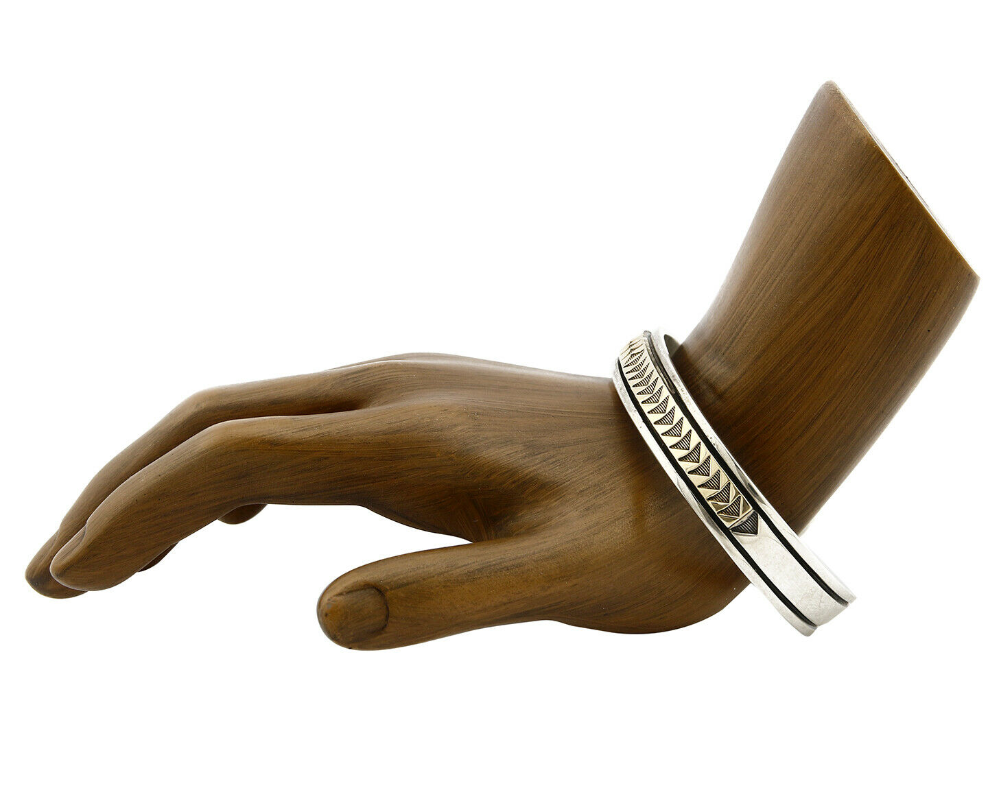 Navajo Bracelet .925 Silver & 14k Solid Gold MM Rogers and EG Cuff C.80's