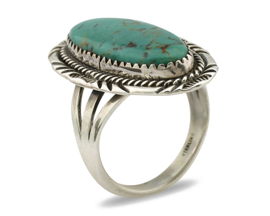 Navajo Ring .925 Silver Arizona Turquoise Artist Native American C.80's