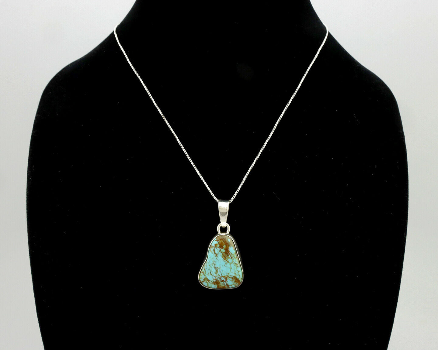 Navajo Pendant .925 Silver Kingman Turquoise Artist Signed Gecko C.80's