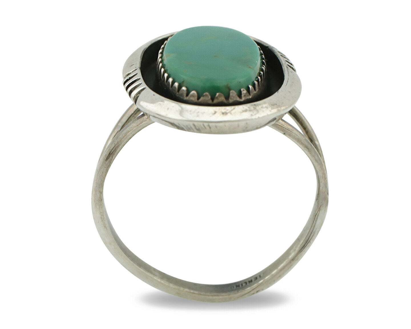 Navajo Ring .925 Silver Blue Turquoise Native American Artist Handmade C.80's