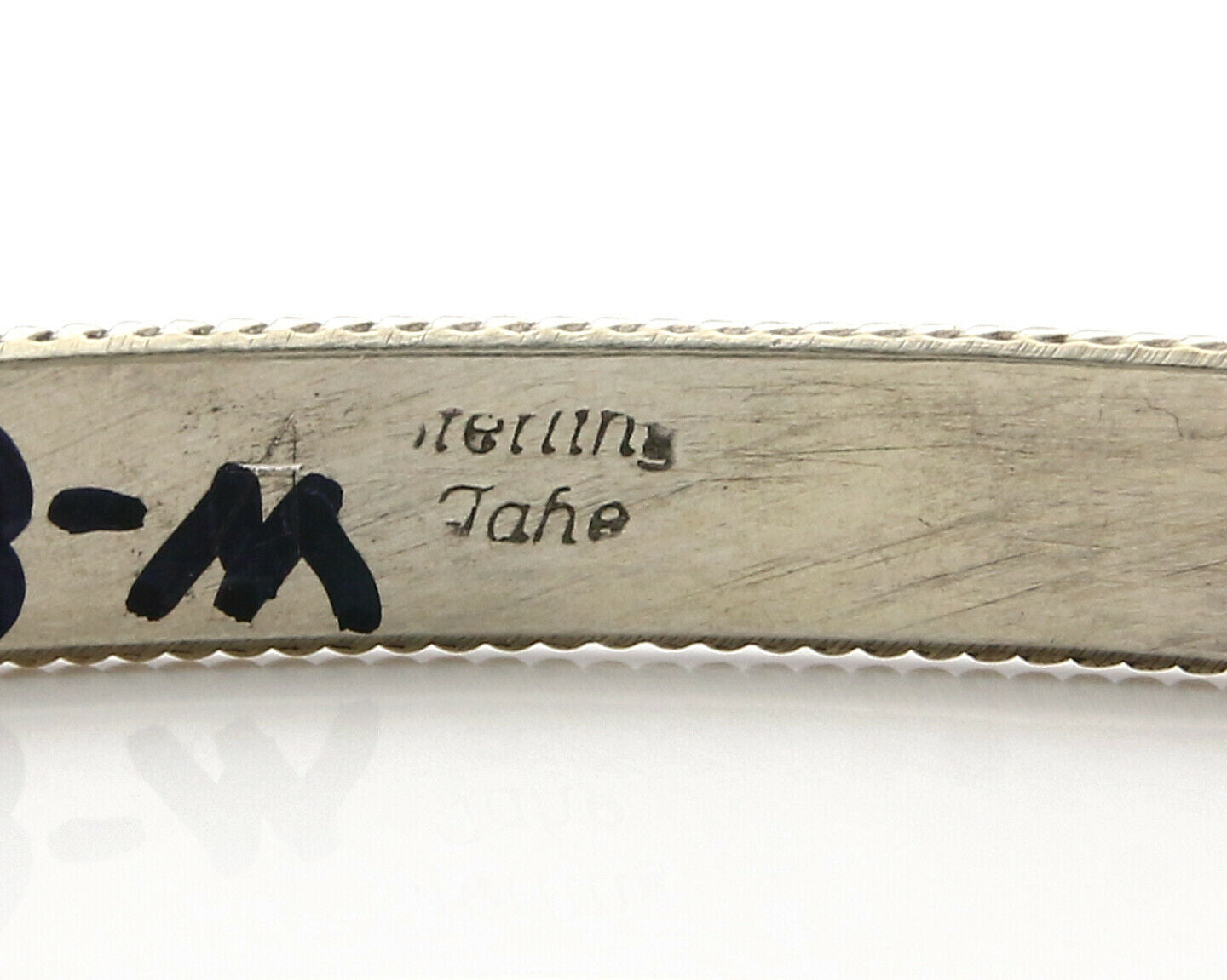 Navajo Bracelet .925 Silver Handmade Cuff Artist Signed TAHE C.80's