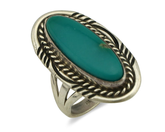 Navajo Ring 925 Silver Southwest Blue Turquoise Artist Signed Begay C.80's