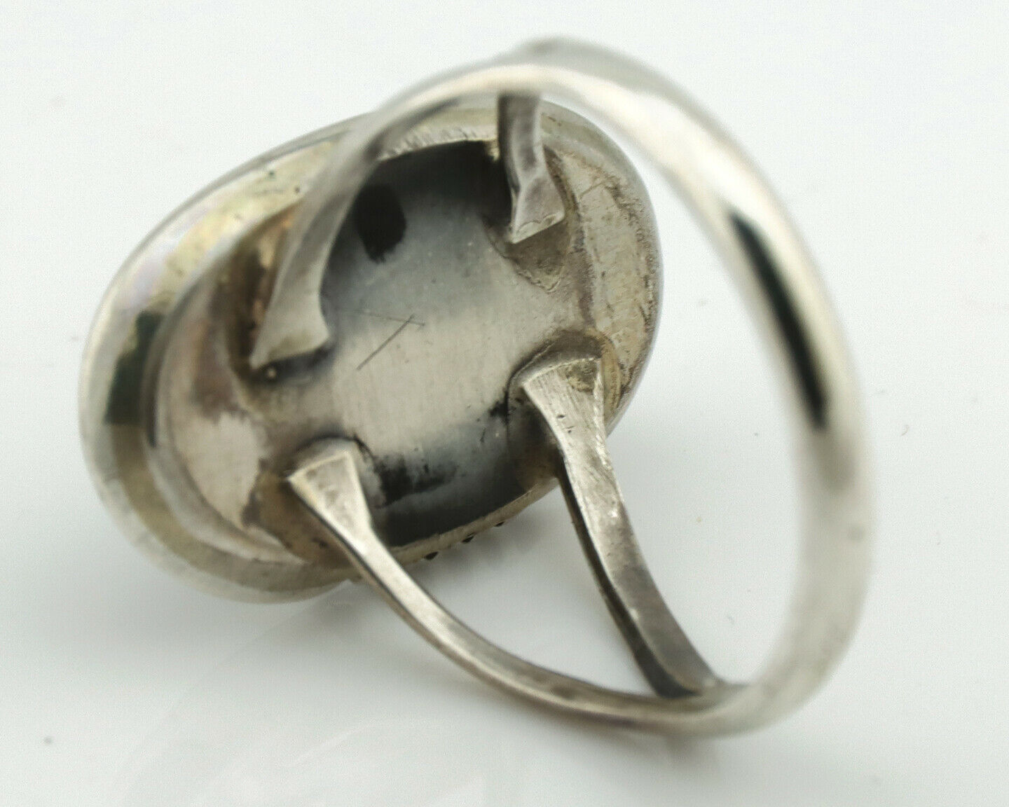 Navajo Ring .925 Silver Green Turquoise Native American Artist Handmade C.80's