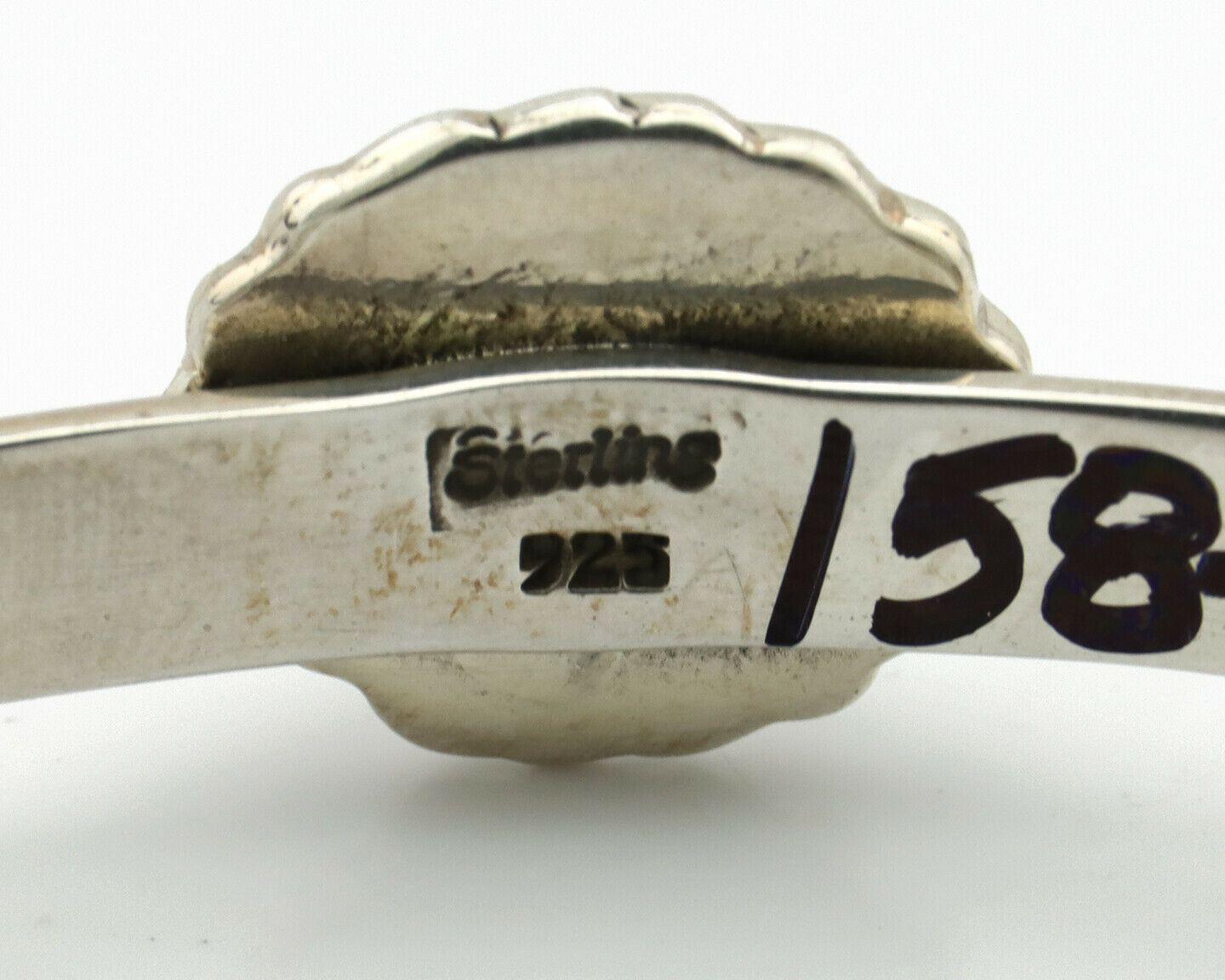 Navajo Bracelet .925 Silver Sleeping Beauty Turquoise Native American C.90's