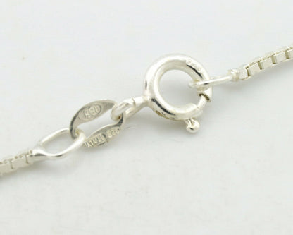 Navajo Necklace .925 Silver Nevada Black Turquoise Signed JR C.1980's