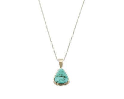 Navajo Necklace .925 Silver Fox Mine Turquoise Signed Doug Zachary C.1980's