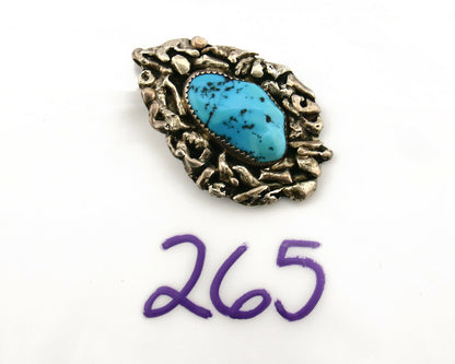Navajo Pendant .925 Silver Kingman Turquoise Native American C.80's