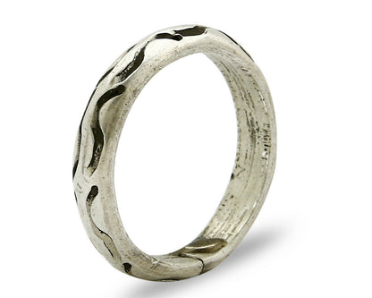 Women's Navajo Ring .925 SOLID Silver Hand Stamped Circa 1980's