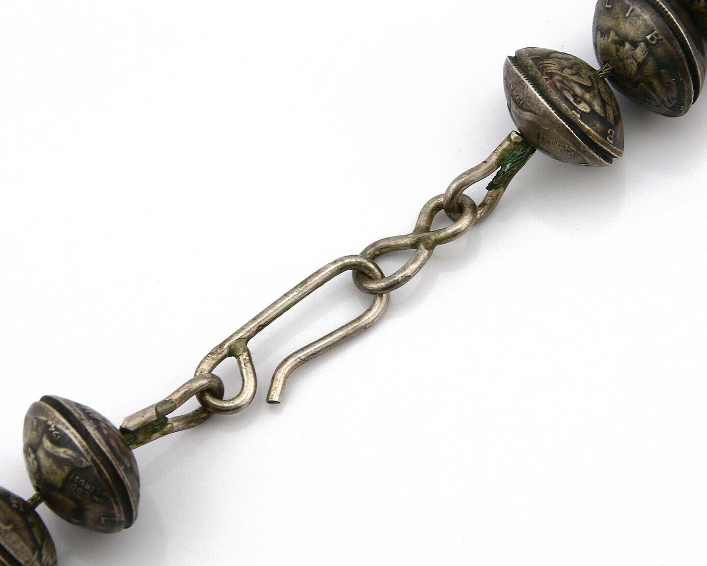 Women's Navajo Necklace .925 Silver Mercury Dime Squash C.70's