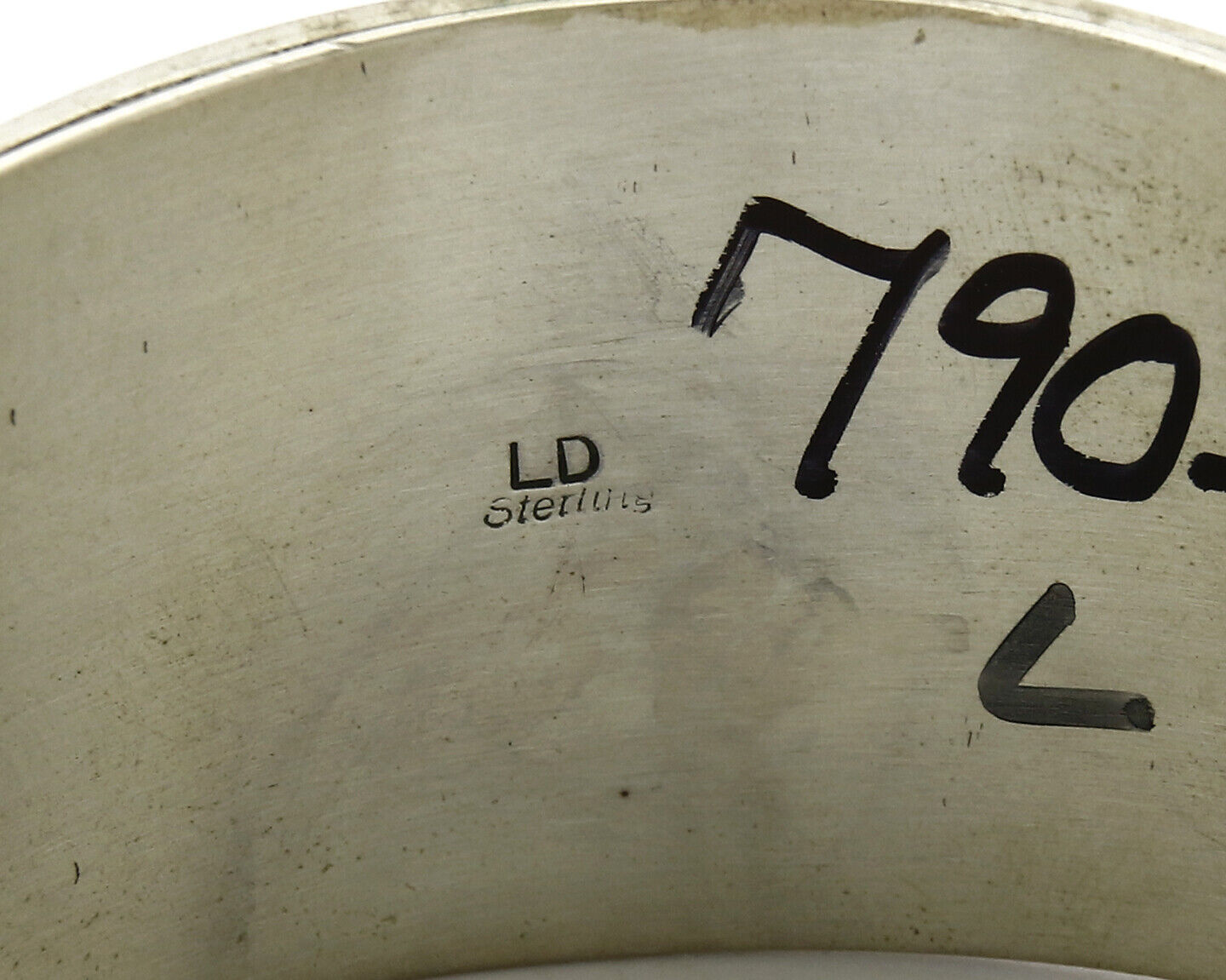 Navajo Lowell Draper Bracelet .925 Silver C.80's Overlay Kokopelli Pattern