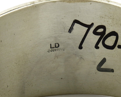 Navajo Lowell Draper Bracelet .925 Silver C.80's Overlay Kokopelli Pattern