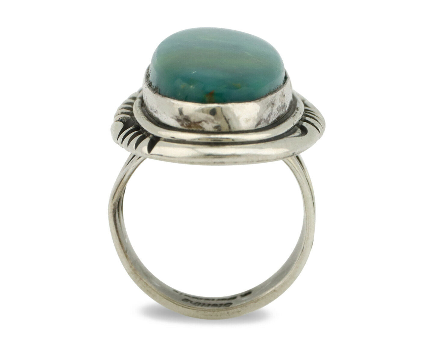 Navajo Ring .925 Silver Blue Southwest Turquoise Artist William Denetdale C.80's